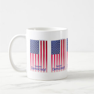 Caneca De Café Mug com mensagem de sinalizador "Democracia de Sup