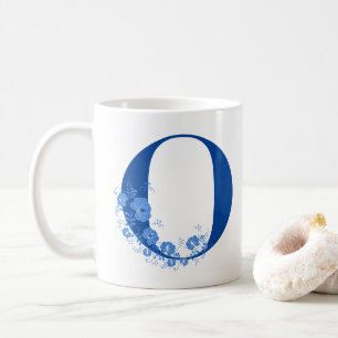 Caneca De Café Mug com Monograma Floral - Letra O