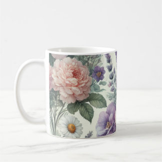Caneca De Café Mug com Padrão Floral de Aquarela 4/6