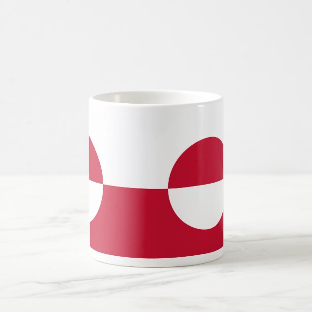 Caneca De Café Mug com pavilhão da Gronelândia (Centro)