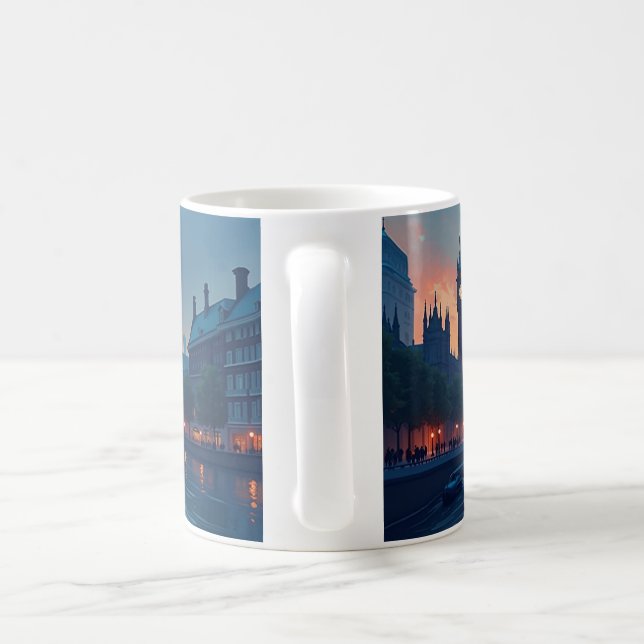 Caneca De Café Mug com pôr do sol (Alça)