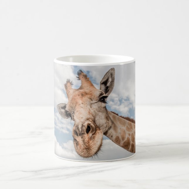 Caneca De Café Mug com retrato de Girafa. (Centro)