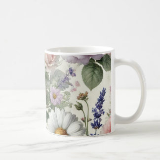 Caneca De Café Mug com Watercolor Floral Padrão 3/6