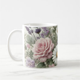 Caneca De Café Mug com Watercolor Floral Padrão 6/6