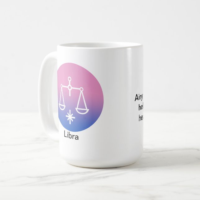 Caneca De Café Mug - Cor do Zodíaco para Libra (Frente Esquerda)