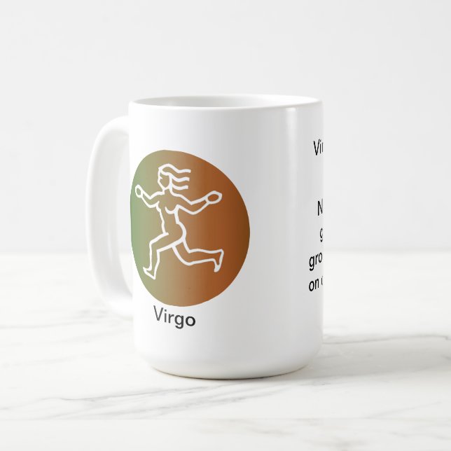 Caneca De Café Mug - Cor do Zodíaco para o Virgo (Frente Esquerda)