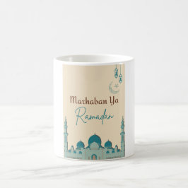 Caneca De Café Mug Cream Brown Marhaban Ya Ramadan
