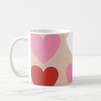 Caneca De Café Mug criado com Coração Colorido.