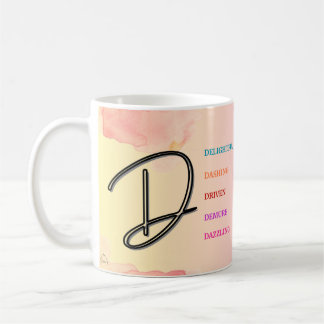Caneca De Café Mug "D" inicial (11oz)