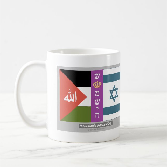 Caneca De Café Mug da Bandeira da Paz de Messias (Esquerda)