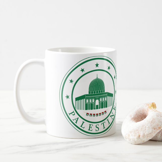 Caneca De Café Mug da Palestina (Com Donut)