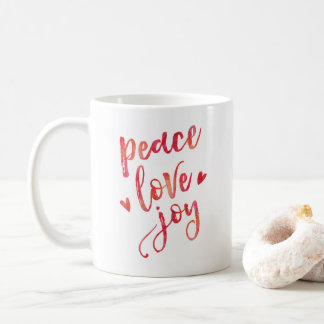 Caneca De Café Mug da tipografia de Natal do Amor pela Paz