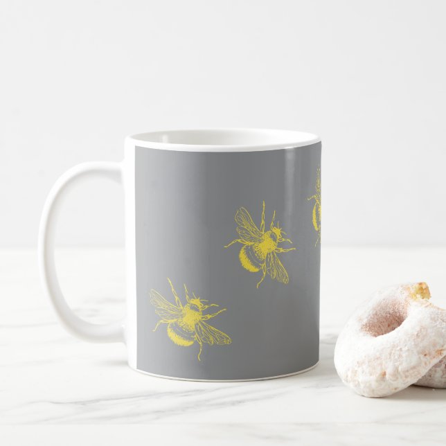 Caneca De Café Mug de abelha amarela (Com Donut)
