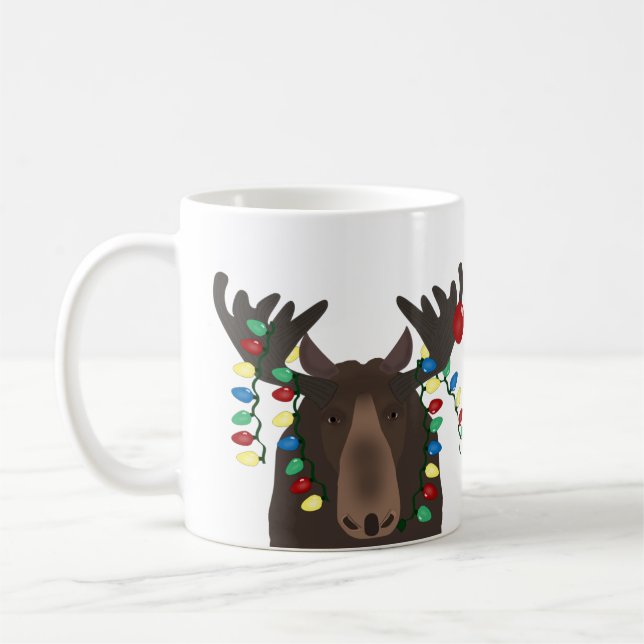 Caneca De Café Mug de alce de Natal (Esquerda)