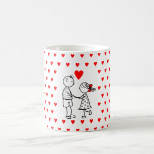 Caneca De Café Mug de Amor com Casal Bonito - Pintura