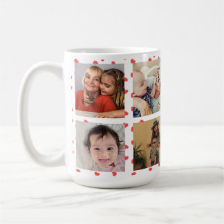 Caneca De Café Mug de Amor da Família Collage Personalizada N.º 3