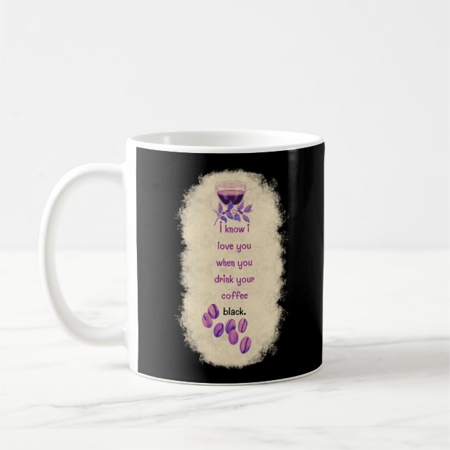 CANECA DE CAFÉ MÚG DE AMOR DE CAFÉ PRETO (Esquerda)