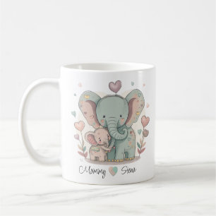 Caneca De Café Mug de Amor de Elefante Personalizado