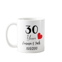 Mug de Aniversário de Casamento Personalizado - No