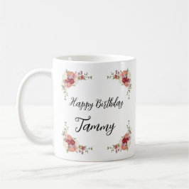 Caneca De Café Mug de aniversário personalizado - Nome personaliz