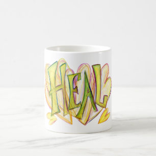 Caneca De Café Mug De Arte De Curar Palavra Inspiracional