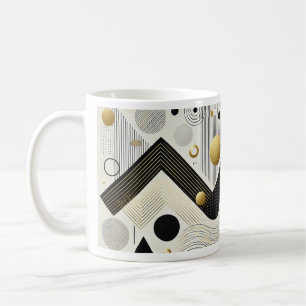 Caneca De Café Mug de Arte Geométrica Moderna Na moda preto e D
