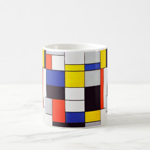 Caneca De Café Mug de Arte Moderna - Harmonia Retroativa de Piet