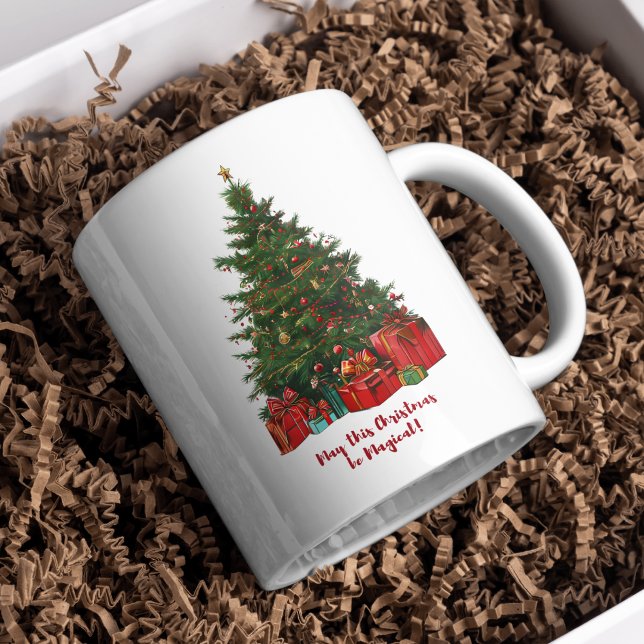 Caneca De Café Mug de árvore de Natal mágico (Criador carregado)