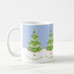 Caneca De Café Mug de Árvore de Natal Personalizado