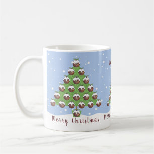 Caneca De Café Mug de árvore de pudim de Natal personalizado