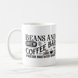 Caneca De Café Mug de Bar de café "Beans and Breve"