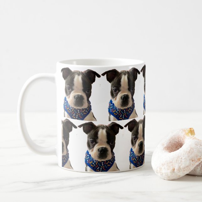 Caneca De Café Mug de Boston Terrier (Com Donut)