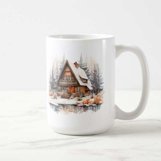 Caneca De Café Mug de Cabina de Natal (Direita)