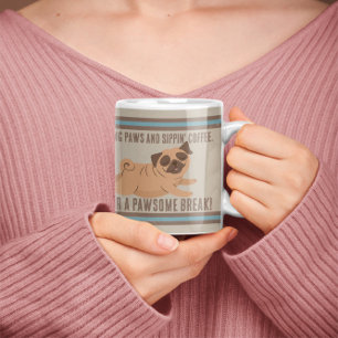 Caneca De Café Mug De Café Adorável Com Pug