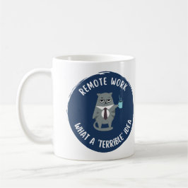 Caneca De Café Mug de Café Agressivo Passivo (Trabalho Remoto) (a