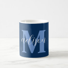 Caneca De Café Mug de café azul personalizado