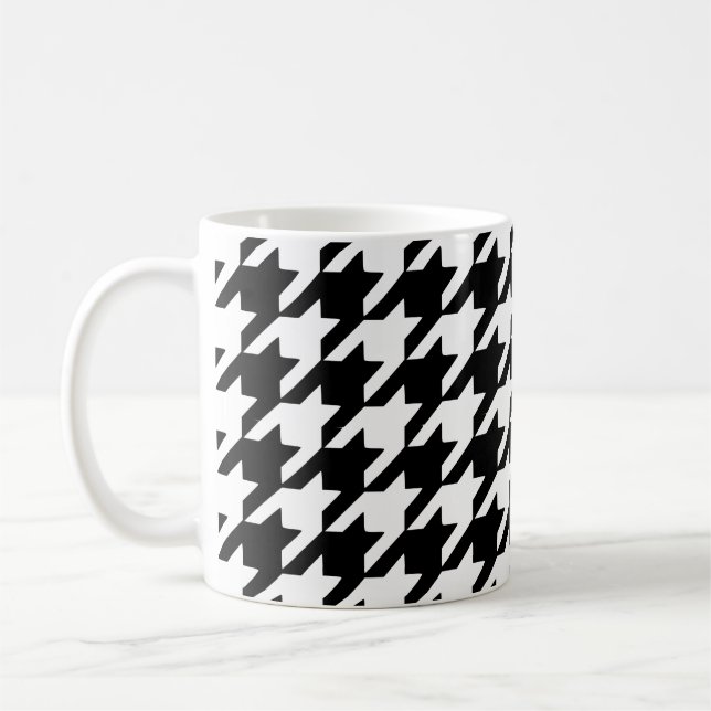 Caneca De Café Mug de café Black Houndstooth (Esquerda)