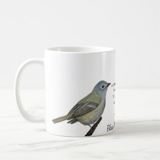 Caneca De Café Mug de café branco de vireo, de cabeça azul (Esquerda)