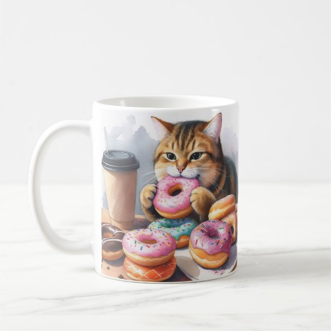 Caneca De Café Mug de café com Cat e Rosquinhas - Café e Rosquinh (Esquerda)