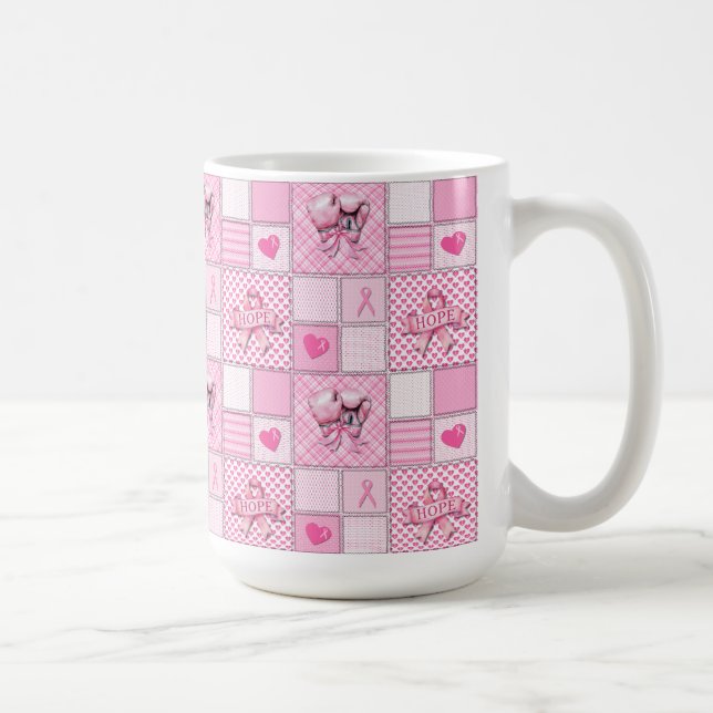 Caneca De Café Mug de café com conhecimento ao Cancer da mama (Direita)