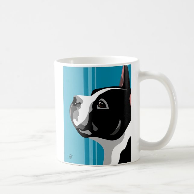 Caneca De Café Mug de café com retrato de Boston Terrier (Direita)