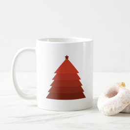 Caneca De Café Mug de café da árvore de Natal Vermelho