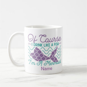 Caneca De Café Mug de café da Sereia Personalizável