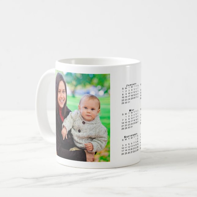 Caneca De Café Mug de Café de Calendário Personalizado 2023 (Frente Esquerda)