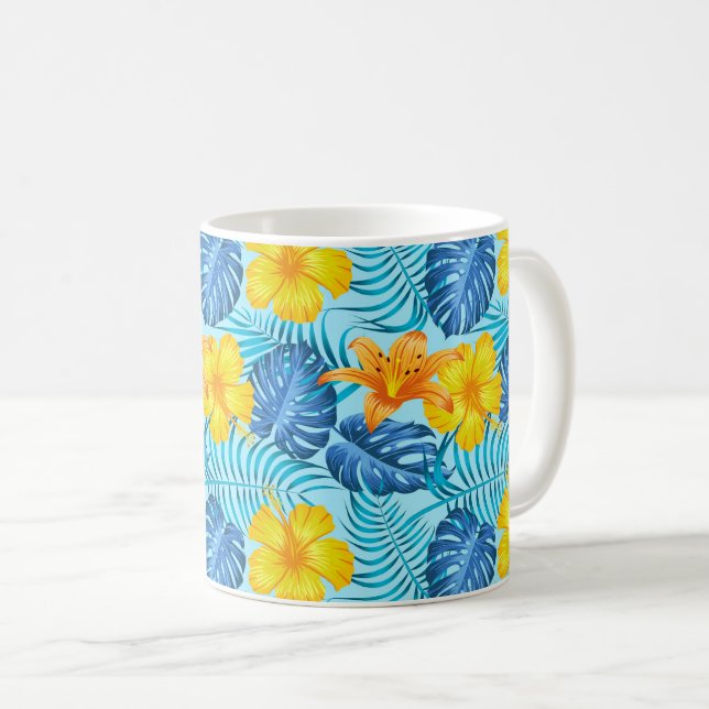 Caneca De Café Mug de café de Impressão tropical (Frente Esquerda)