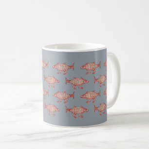 Caneca De Café Mug de Café de Peixe Marinho Medieval