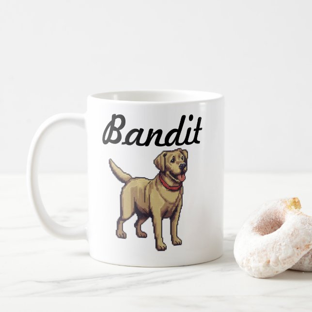 Caneca De Café Mug de café de varejo de labrador, bonito e person (Com Donut)