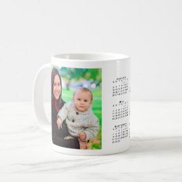 Caneca De Café Mug de Café do Calendário Personalizado 2025