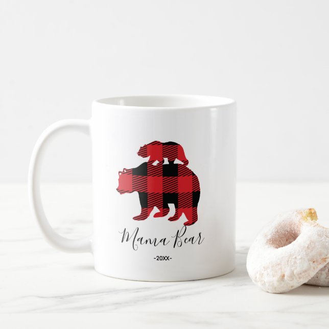 Caneca De Café Mug De Café Do Urso Da Mãe (Com Donut)