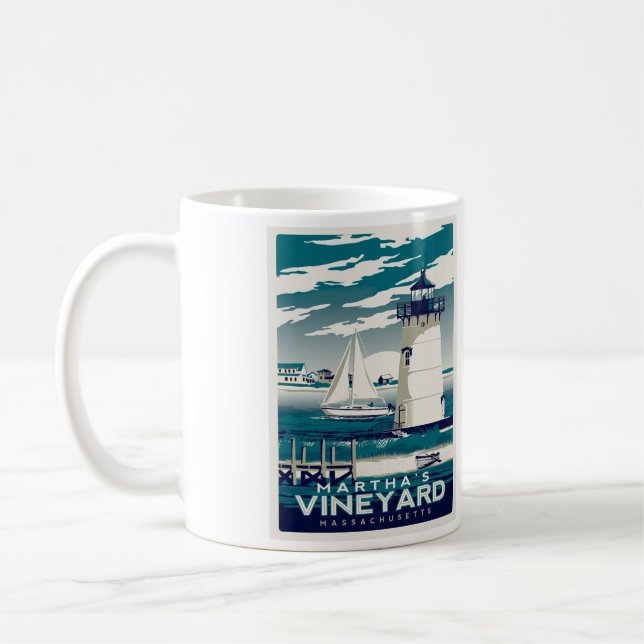 Caneca De Café Mug de café do Vineyard de Martha - tamanho 11oz (Esquerda)